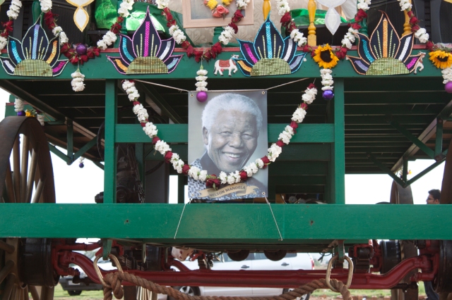 Portrait of Nelson Mandela at Hare Krishna Ratha Yatra  Festival